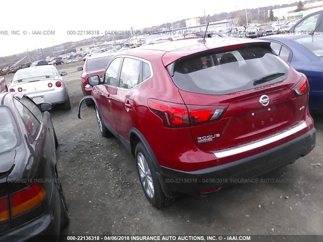 JN1BJ1CR9HW143417 - 2017 NISSAN ROGUE SPORT S/SV/SL RED photo 3