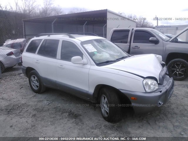 KM8SC13E04U724634 - 2004 HYUNDAI SANTA FE GLS/LX WHITE photo 1