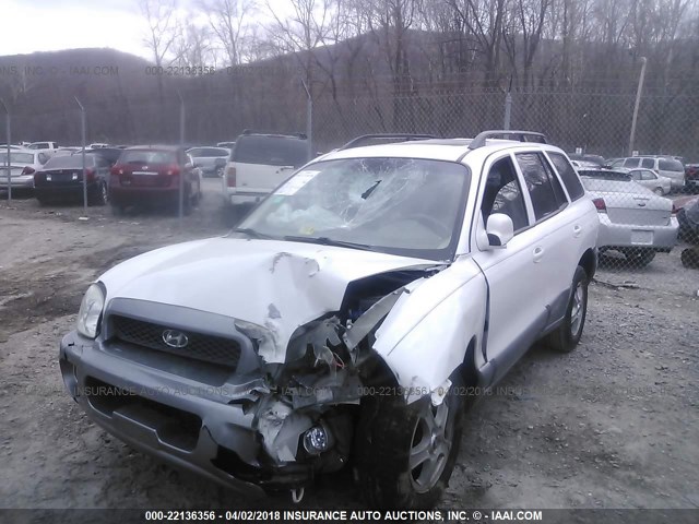 KM8SC13E04U724634 - 2004 HYUNDAI SANTA FE GLS/LX WHITE photo 6