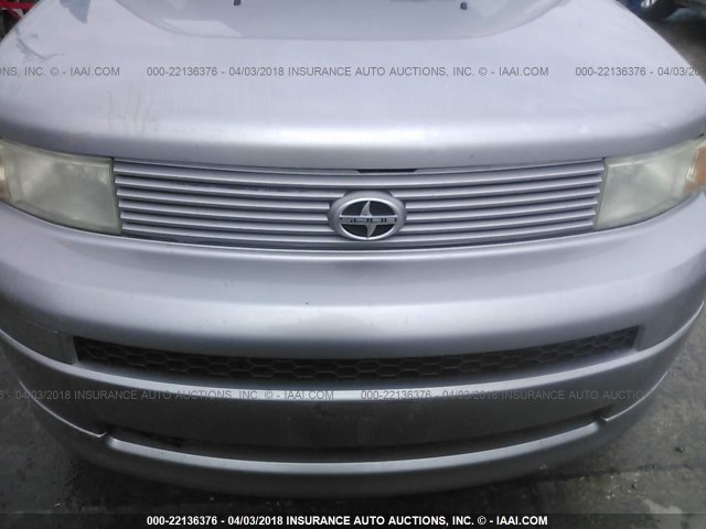 JTLKT324964125411 - 2006 TOYOTA SCION XB SILVER photo 6