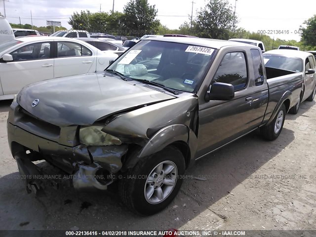 1N6DD26SX2C344475 - 2002 NISSAN FRONTIER KING CAB XE GOLD photo 2