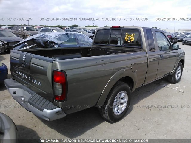 1N6DD26SX2C344475 - 2002 NISSAN FRONTIER KING CAB XE GOLD photo 4