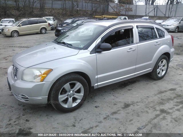 1B3CB4HA8AD536136 - 2010 DODGE CALIBER SXT SILVER photo 2