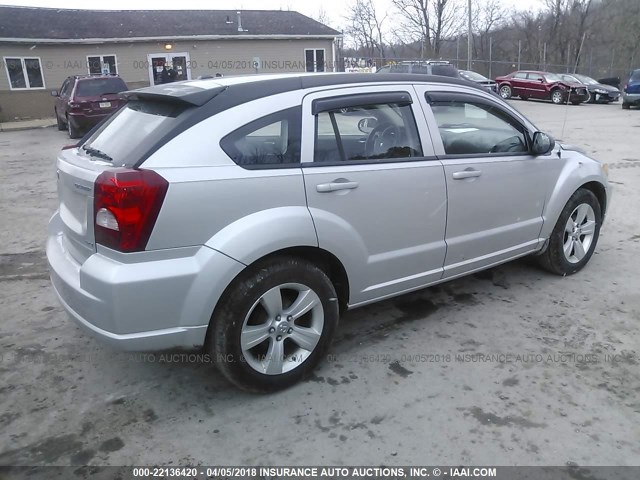 1B3CB4HA8AD536136 - 2010 DODGE CALIBER SXT SILVER photo 4