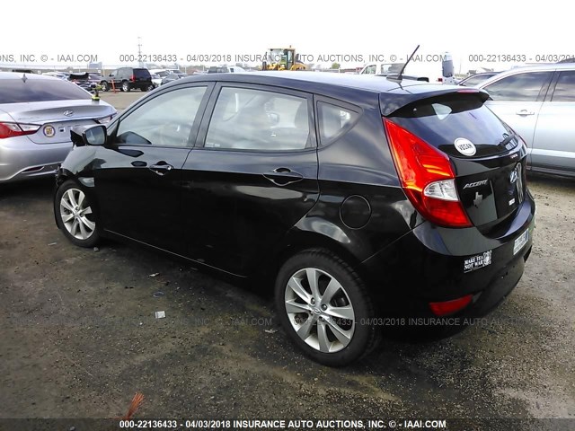 KMHCU5AE0CU013364 - 2012 HYUNDAI ACCENT GLS/GS/SE BLACK photo 3