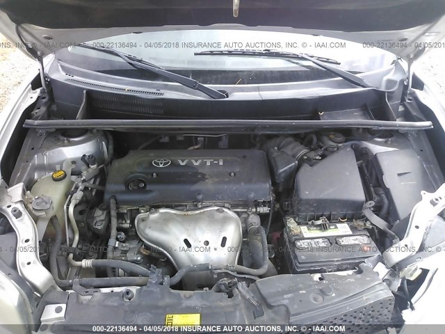JTLKE50E781023322 - 2008 TOYOTA SCION XB ვერცხლისფერი ფოტო 10