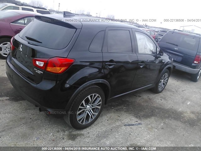 JA4AP3AU2HZ034526 - 2017 MITSUBISHI OUTLANDER SPORT ES/SE BLACK photo 4