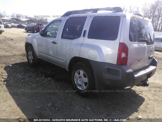 5N1AN08WX7C503392 - 2007 NISSAN XTERRA OFF ROAD/S/SE SILVER photo 3