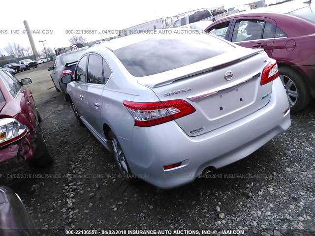 3N1AB7AP3DL731312 - 2013 NISSAN SENTRA S/SV/SR/SL SILVER photo 3