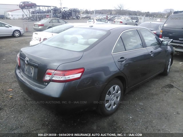 4T4BF3EK3AR052172 - 2010 TOYOTA CAMRY SE/LE/XLE Сұр фото 4