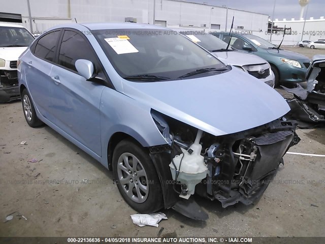 KMHCT4AE9DU510184 - 2013 HYUNDAI ACCENT GLS/GS BLUE photo 1