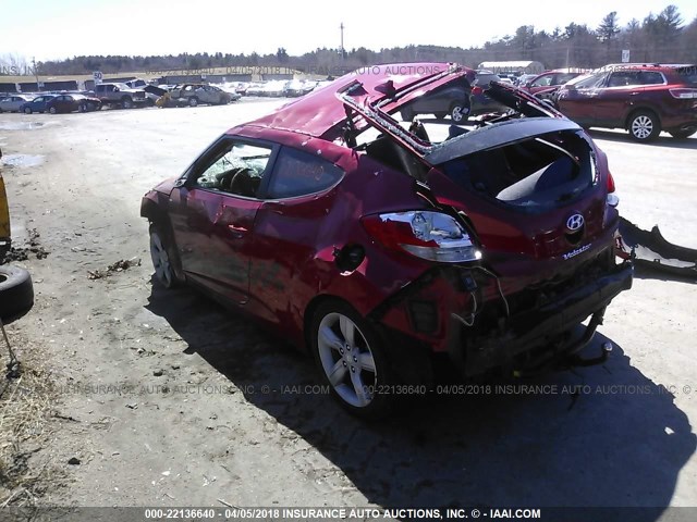 KMHTC6AD0DU099213 - 2013 HYUNDAI VELOSTER RED photo 3