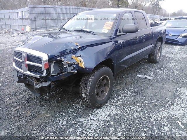 1D7HW28N26S653056 - 2006 DODGE DAKOTA QUAD/ST BLUE photo 2