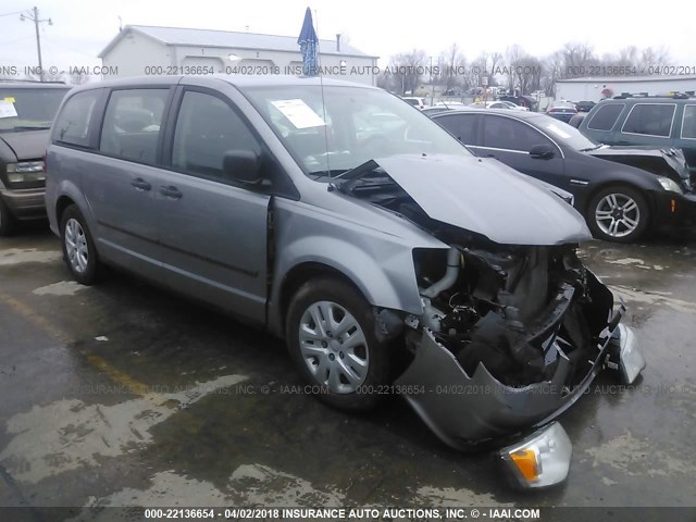 2C4RDGBG4ER130293 - 2014 DODGE GRAND CARAVAN SE GRAY photo 1