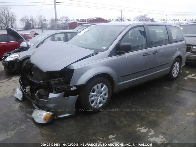 2C4RDGBG4ER130293 - 2014 DODGE GRAND CARAVAN SE GRAY photo 2