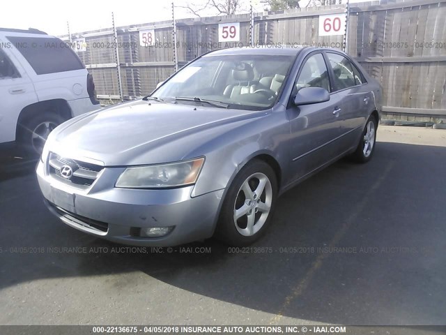 5NPEU46F66H024148 - 2006 HYUNDAI SONATA GLS/LX SILVER photo 2