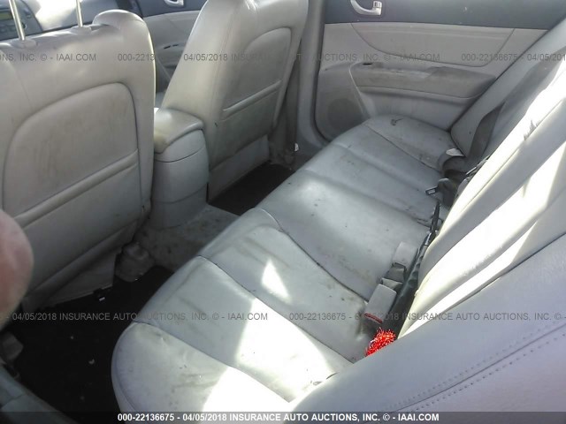 5NPEU46F66H024148 - 2006 HYUNDAI SONATA GLS/LX SILVER photo 8