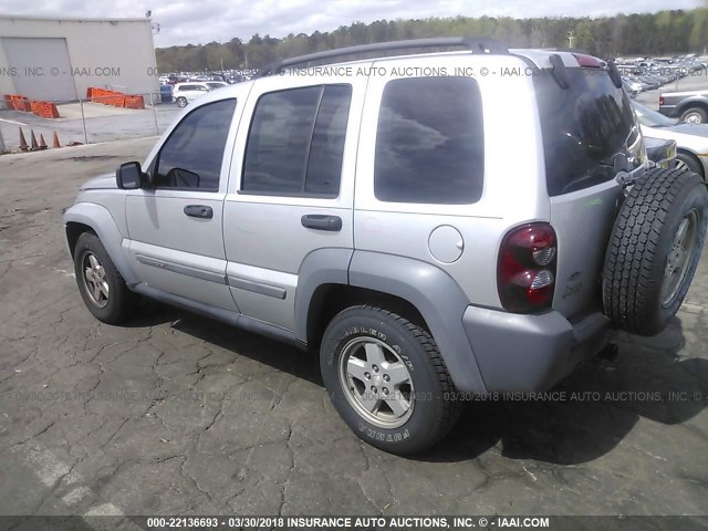 1J4GK48K86W114835 - 2006 JEEP LIBERTY SPORT 银色 照片 3