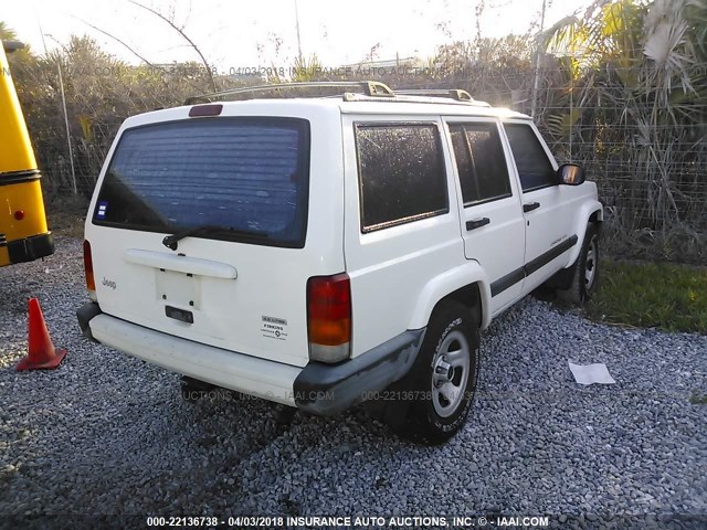 1J4FT48S2YL134088 - 2000 JEEP CHEROKEE SPORT WHITE photo 4