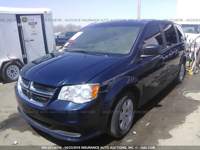 2C4RDGBG0DR532746 - 2013 DODGE GRAND CARAVAN SE Dark Blue photo 6