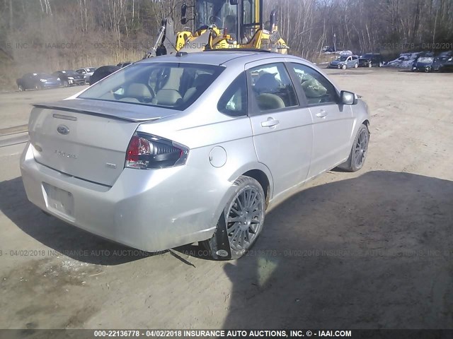 1FAHP3GN4AW163935 - 2010 FORD FOCUS SES SILVER photo 4