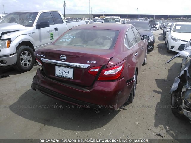 1N4BL3AP8HC118374 - 2017 NISSAN ALTIMA 3.5SL/3.5 SR RED photo 4