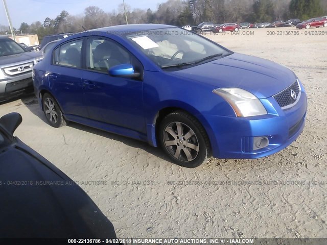 3N1AB6AP6CL685239 - 2012 NISSAN SENTRA 2.0/2.0S/SR/2.0SL BLUE photo 1