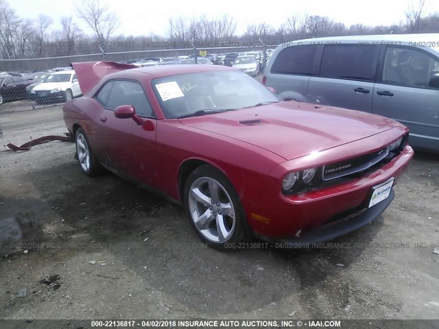 2C3CDYAG1CH232073 - 2012 DODGE CHALLENGER SXT RED photo 1