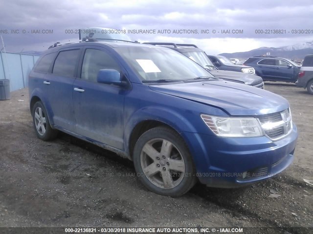 3D4GH67V09T508452 - 2009 DODGE JOURNEY R/T BLUE photo 1