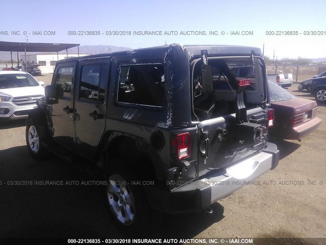 1C4HJWEG4EL167704 - 2014 JEEP WRANGLER UNLIMITE SAHARA GRAY photo 3