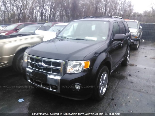 1FMCU0EG3CKC81917 - 2012 FORD ESCAPE LIMITED BLACK photo 2