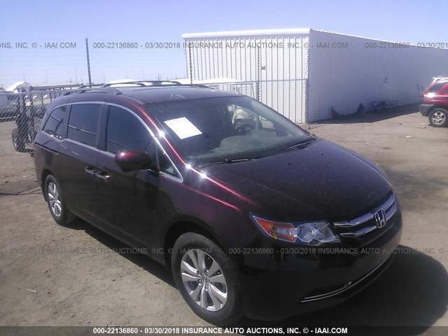 5FNRL5H61FB032762 - 2015 HONDA ODYSSEY EXL ბურგუნდია ფოტო 1