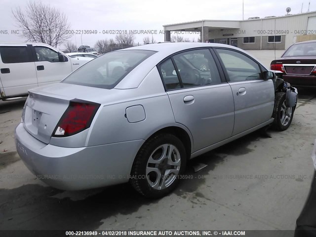 1G8AL52F14Z102459 - 2004 SATURN ION LEVEL 3 SILVER photo 4