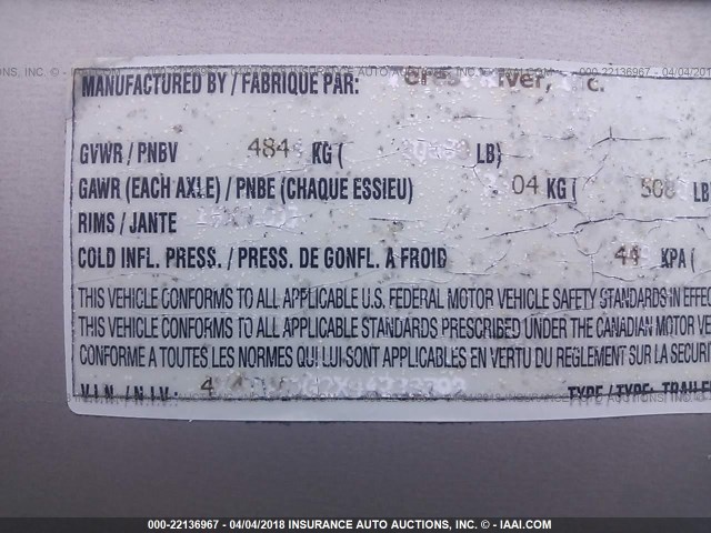 4X4TWDG2X4A233792 - 2004 FOREST RIVER WILDWOOD  白色 照片 9