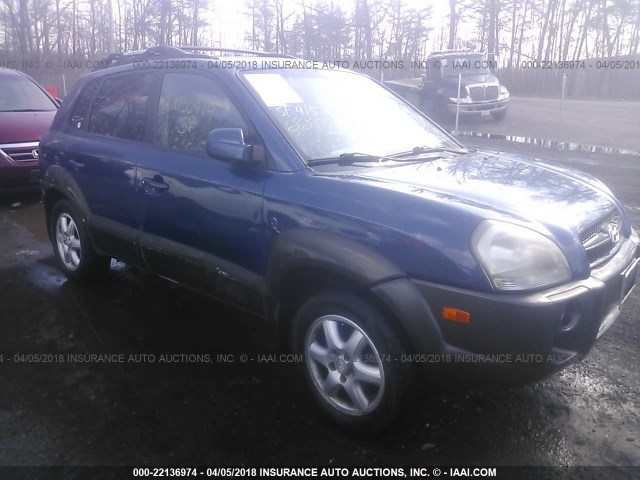 KM8JN12D55U194046 - 2005 HYUNDAI TUCSON GLS/LX BLUE photo 1