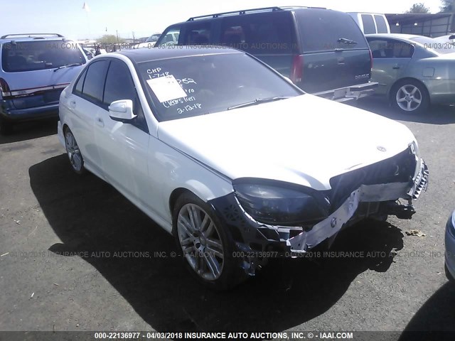 WDDGF54X59R078547 - 2009 MERCEDES-BENZ C 300 WHITE photo 1