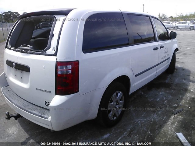 2D4HN11E09R682422 - 2009 DODGE GRAND CARAVAN C/V WHITE photo 4