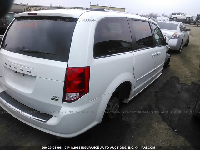 2C4RDGCG5HR649212 - 2017 DODGE GRAND CARAVAN SXT WHITE photo 4