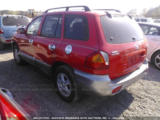 KM8SB12B74U627442 - 2004 HYUNDAI SANTA FE GL RED photo 3