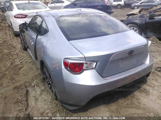 JF1ZNAA13F9709392 - 2015 TOYOTA SCION FR-S SILVER photo 3