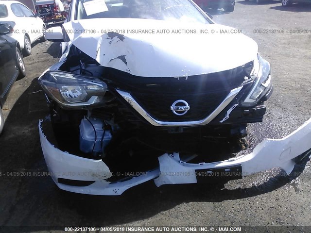 3N1AB7AP9HY389518 - 2017 NISSAN SENTRA S/SV/SR/SL WHITE photo 6