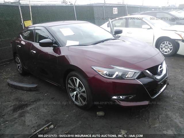 1N4AA6APXGC393617 - 2016 NISSAN MAXIMA 3.5S/SV/SL/SR/PLAT MAROON photo 1