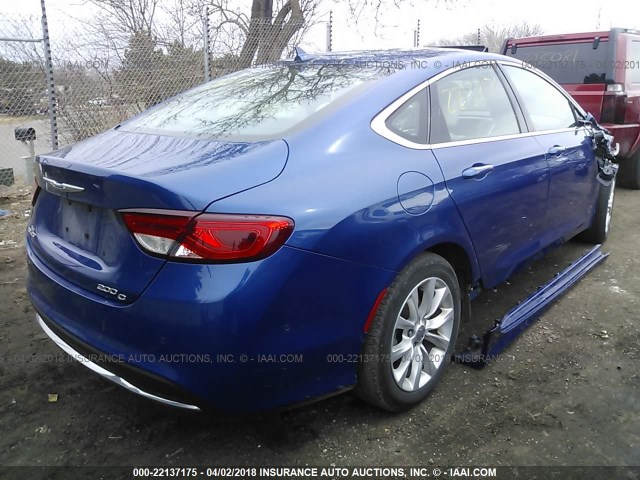 1C3CCCCB5FN554248 - 2015 CHRYSLER 200 C BLUE photo 4