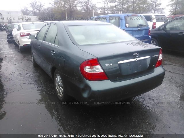 4T1BF32K62U519634 - 2002 TOYOTA CAMRY LE/XLE/SE Жасыл фото 3