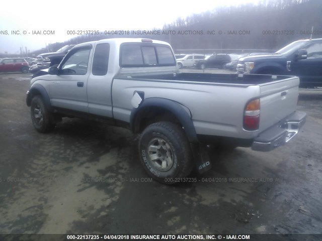 5TEWM72N03Z248298 - 2003 TOYOTA TACOMA XTRACAB SILVER photo 3