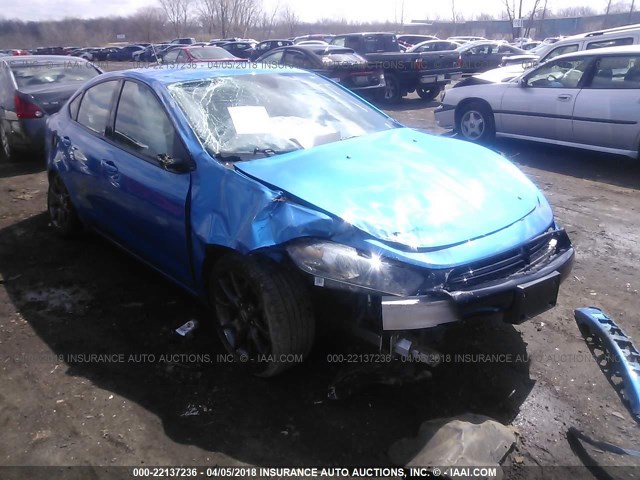 1C3CDFAA6GD555473 - 2016 DODGE DART SE BLUE photo 1