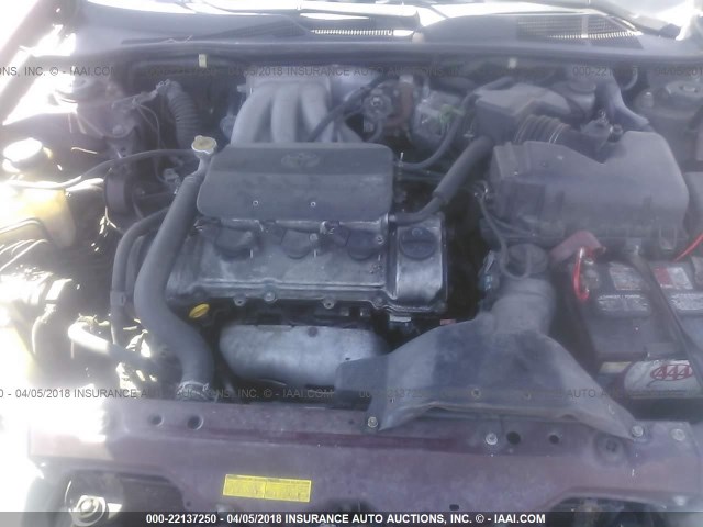4T1BF32K22U007708 - 2002 TOYOTA CAMRY LE/XLE/SE მუქწითელი ფოტო 10