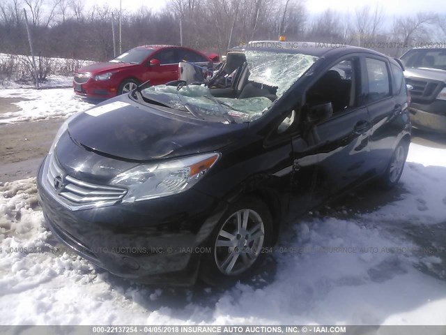 3N1CE2CP7FL435583 - 2015 NISSAN VERSA NOTE S/S PLUS/SV/SL/SR BLACK photo 2