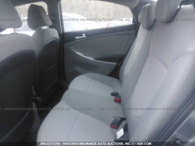 KMHCT4AE9EU738087 - 2014 HYUNDAI ACCENT GLS/GS GRAY photo 8