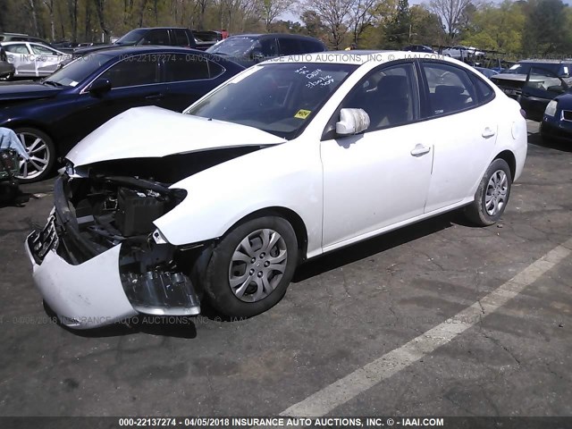 KMHDU4AD5AU082344 - 2010 HYUNDAI ELANTRA BLUE/GLS/SE WHITE photo 2